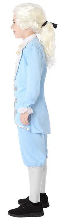 Disfraz de Cortesano Barroco Azul para Niño Veneciano y Época Atosa