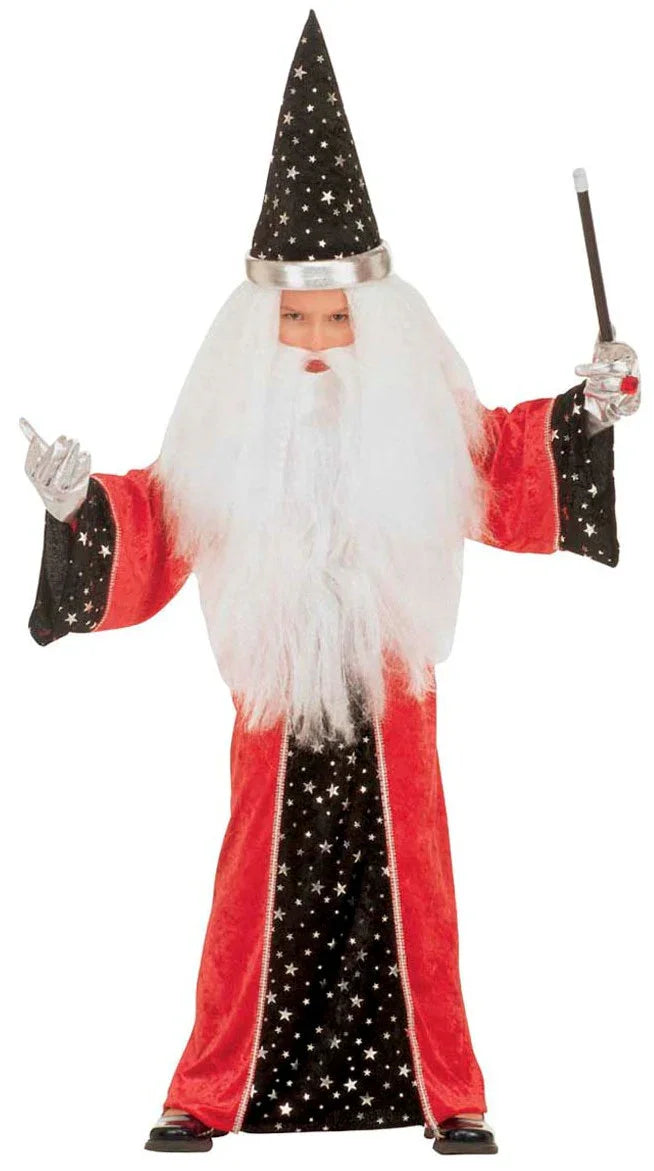 Disfraz de Mago Rojo y Negro Infantil Magos y Hechiceros Widmann