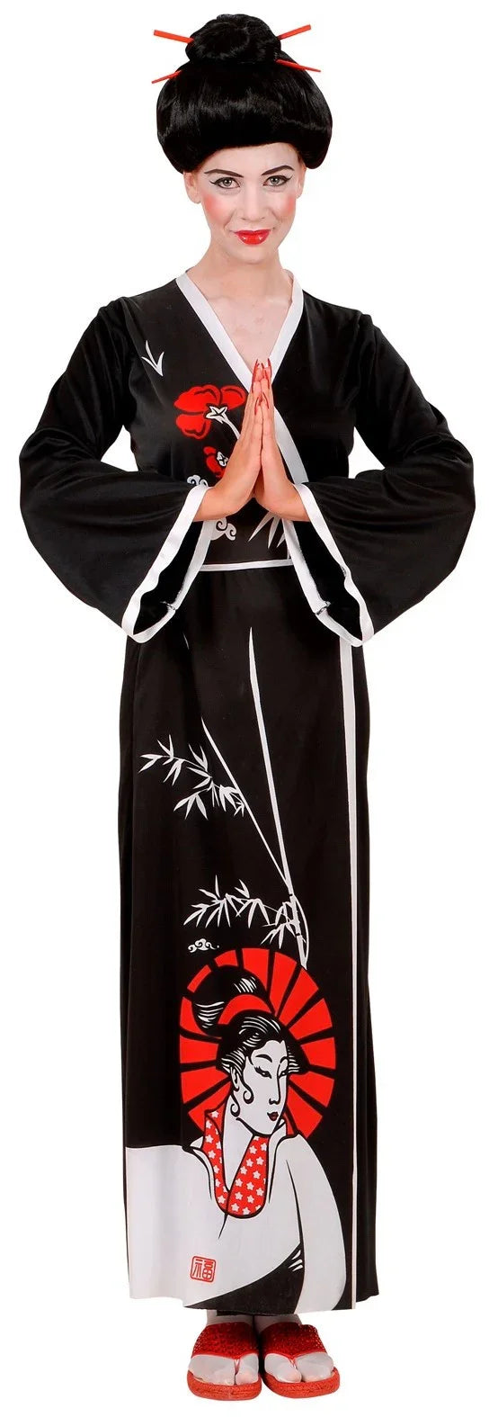 Disfraz de Geisha Negro para Mujer Adultos Widmann