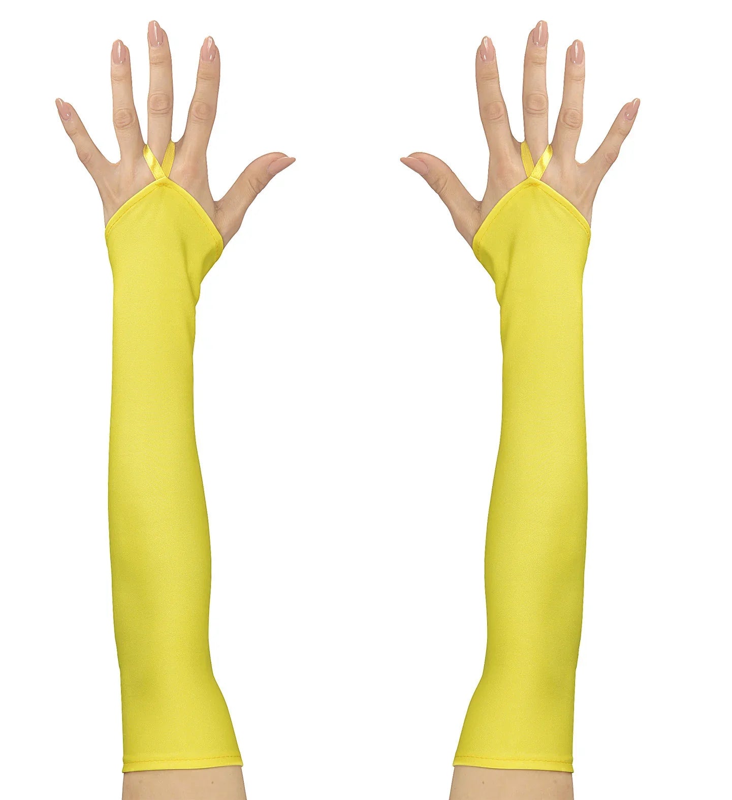 Guantes Amarillo Neón Largos sin Dedos Guantes Widmann