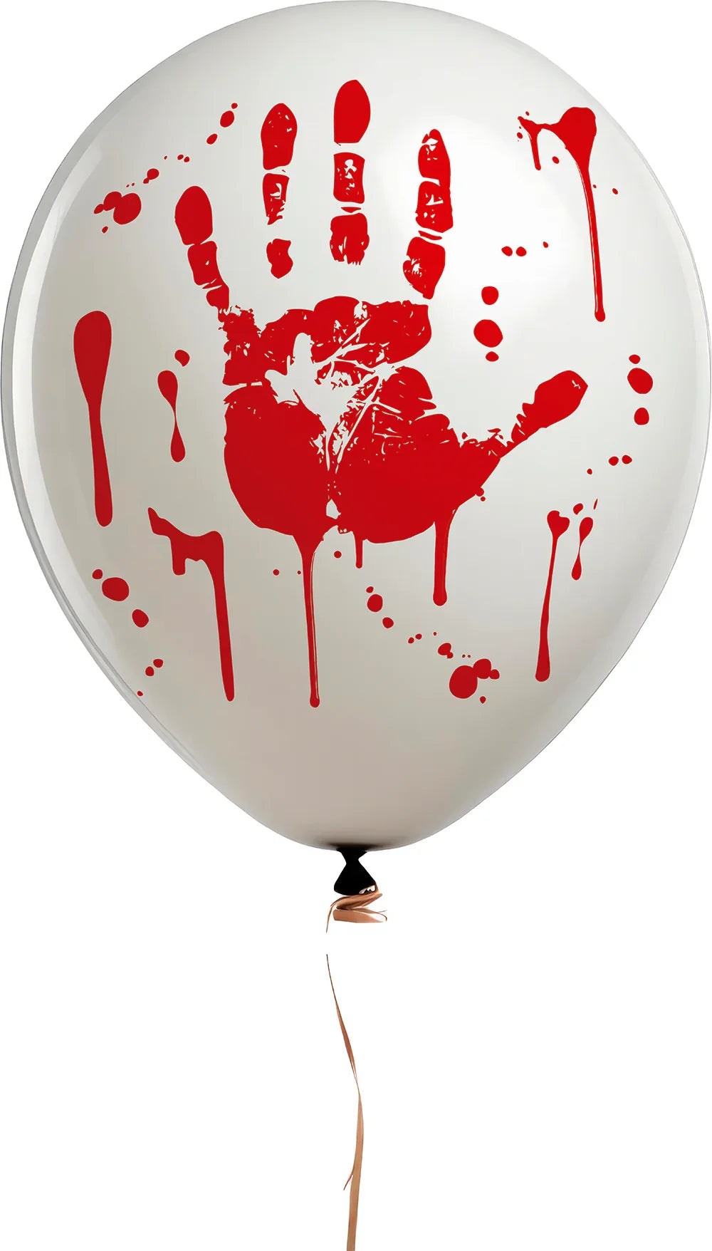 Pack de 10 Globos Blancos con Mano Sangrienta Globos de Halloween Guirca