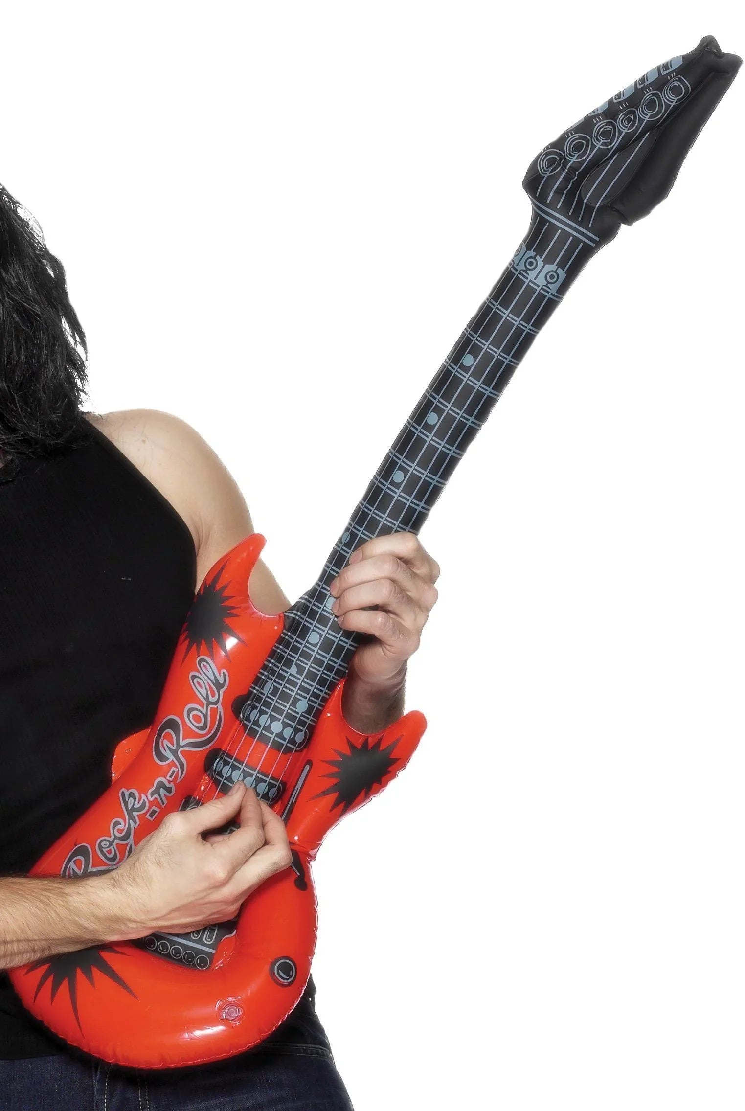 Guitarra Eléctrica Hinchable en Colores Complementos Rockeros y Moteros Smiffys