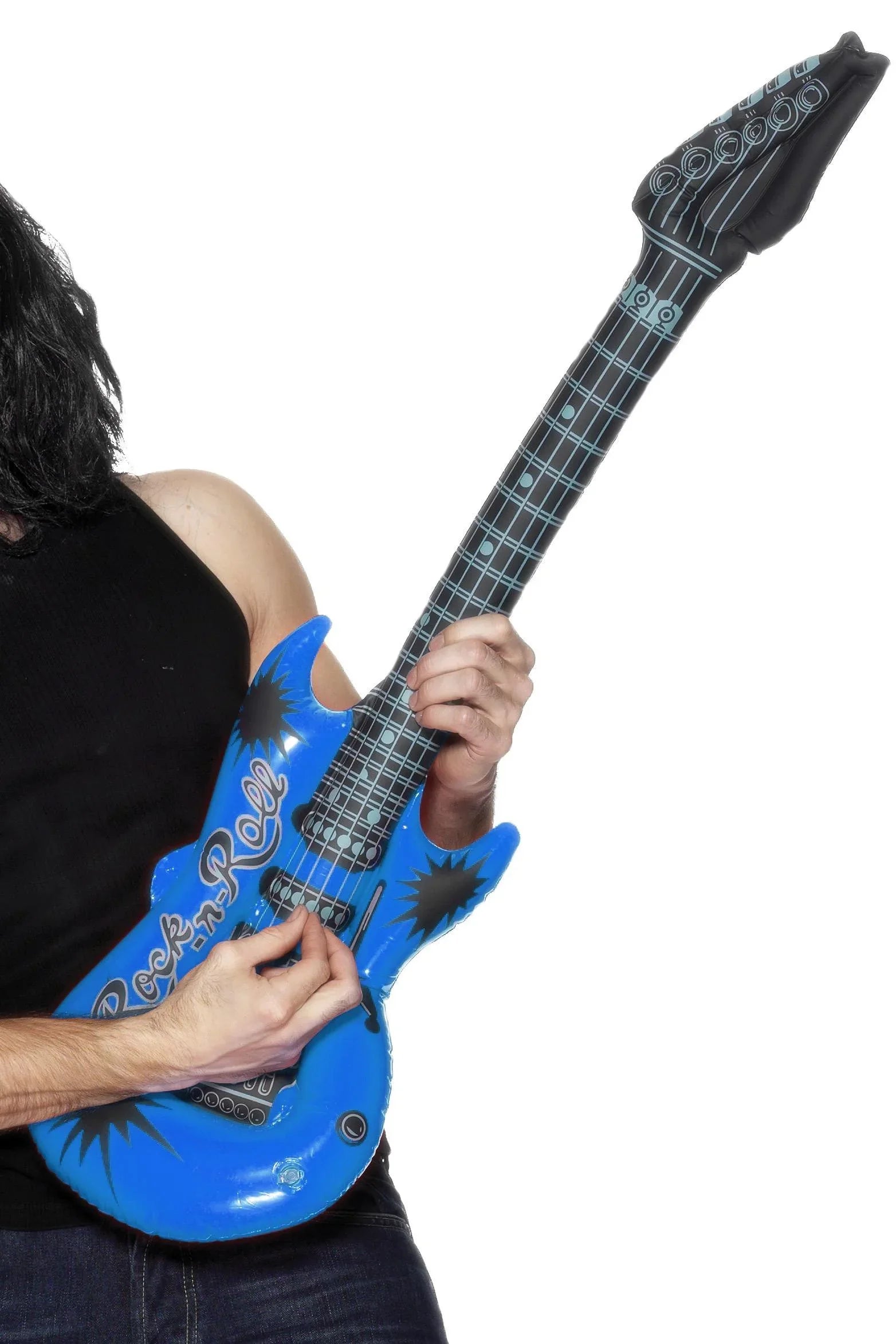 Guitarra Eléctrica Hinchable en Colores Complementos Rockeros y Moteros Smiffys