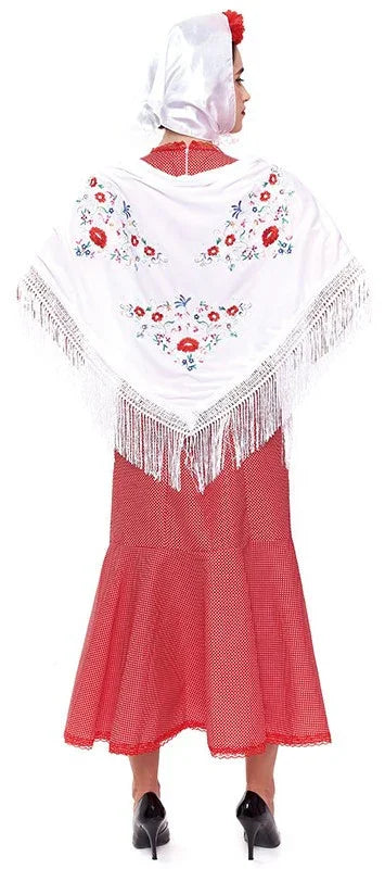 Disfraz de Chulapa Madrileña Roja con Lunares para Mujer Chulapos y Chulapas Partilandia