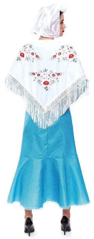 Disfraz de Chulapa Madrileña Azul para Mujer Chulapos y Chulapas Partilandia