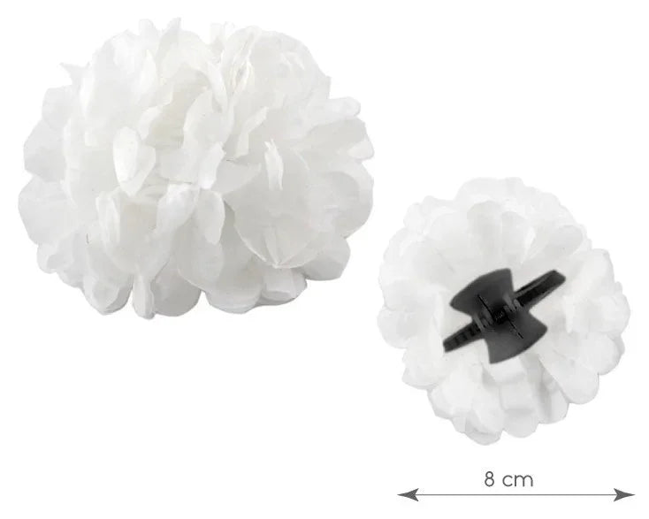 Flor de Sevillana o Chulapa Blanca con Pinza Sevillanas Partilandia