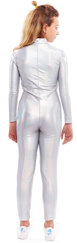Malla de Cuerpo Entero Plateada Metalizada Infantil Mallas y Maillots Partilandia