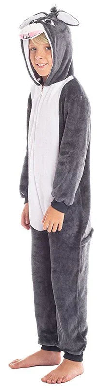 Disfraz de Burro Gris de Peluche Infantil Burro y Mula Partilandia