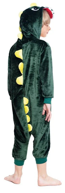 Disfraz de Dinosaurio Verde de Peluche Infantil Dragón y Dinosaurio Partilandia