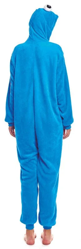 Disfraz de Monstruo Cookie Azul de Peluche para Adulto Monstruo de las Galletas Partilandia