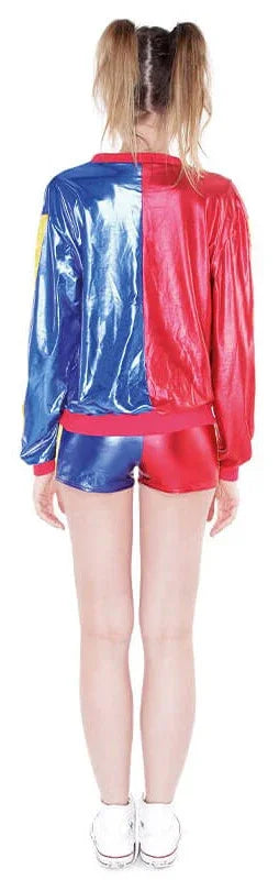 Disfraz de Harley Villana con Chaqueta para Mujer Harley Quinn Partilandia