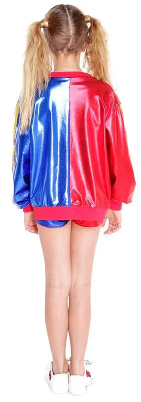 Disfraz de Harley Villana con Chaqueta para Niña Harley Quinn Partilandia