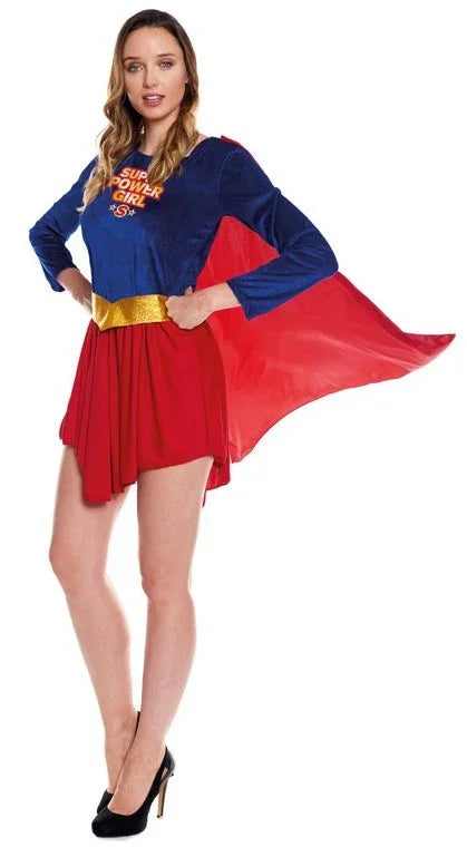 Disfraz de Superheroína de Krypton para Mujer Superman y Supergirl Partilandia