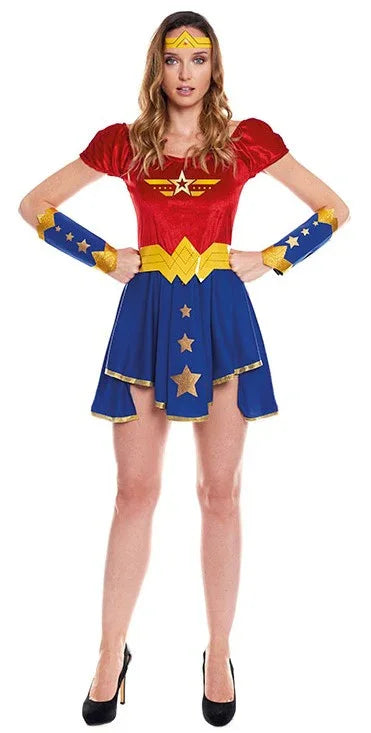 Disfraz de Wonder Lady Corto para Mujer Wonder Woman Partilandia