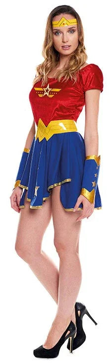 Disfraz de Wonder Lady Corto para Mujer Wonder Woman Partilandia