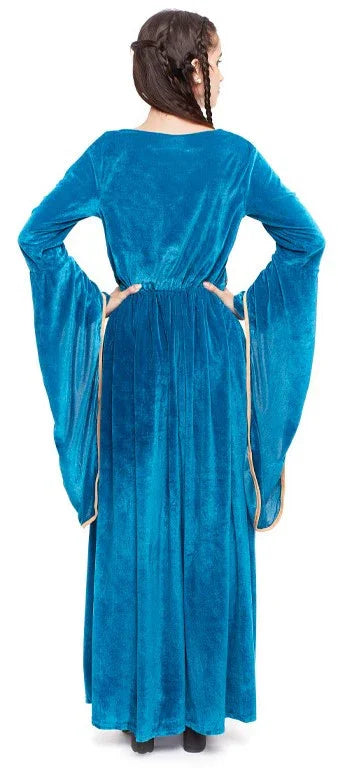 Disfraz de Dama Medieval Azul para Mujer Medieval Partilandia