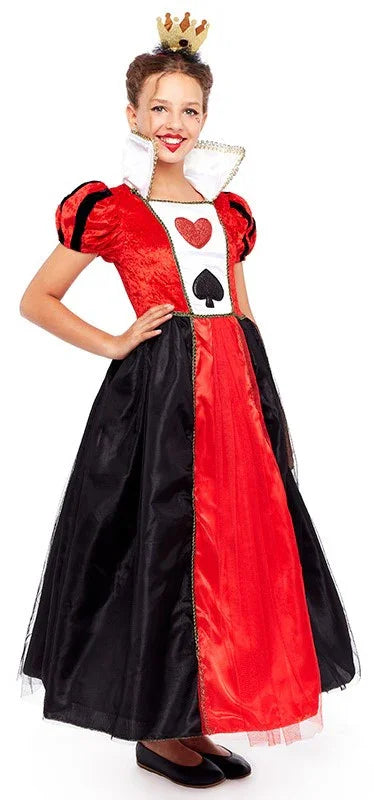 Disfraz de Reina de Corazones Estilosa para Niña Reina de Corazones Partilandia