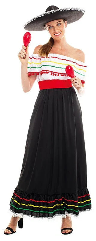 Disfraz de Mejicana Clásica para Mujer Mexicanos Partilandia