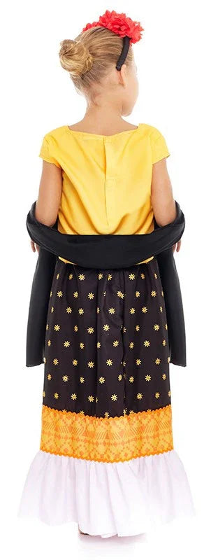 Disfraz de Mexicana Frida Kahlo para Niña Frida Kahlo Partilandia