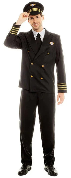 Disfraz de Piloto de Avión Comercial para Adulto Pilotos y Aviadores Partilandia