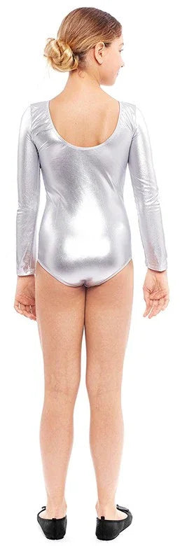 Body Plateado Metalizado para Niña Mallas y Maillots Partilandia
