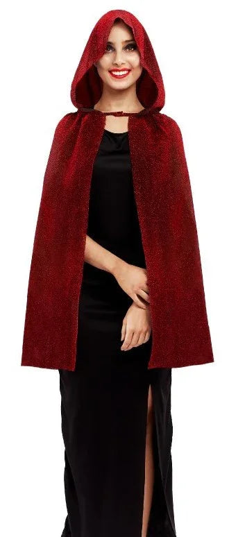 Capa Roja Corta de Lamé para Adulto Capas Partilandia