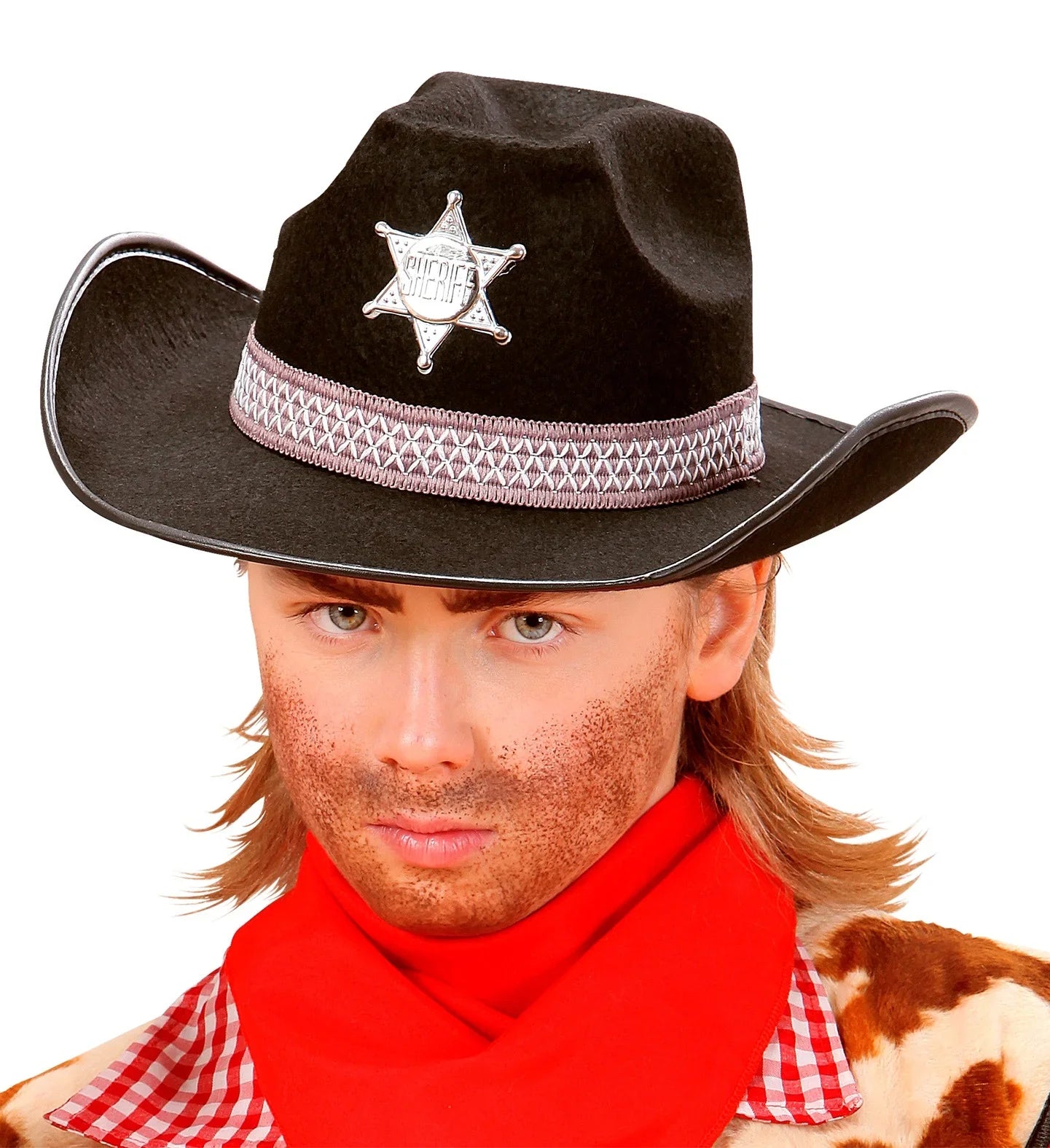 Sombrero de Sheriff Negro Infantil Sombreros de Vaquero Widmann