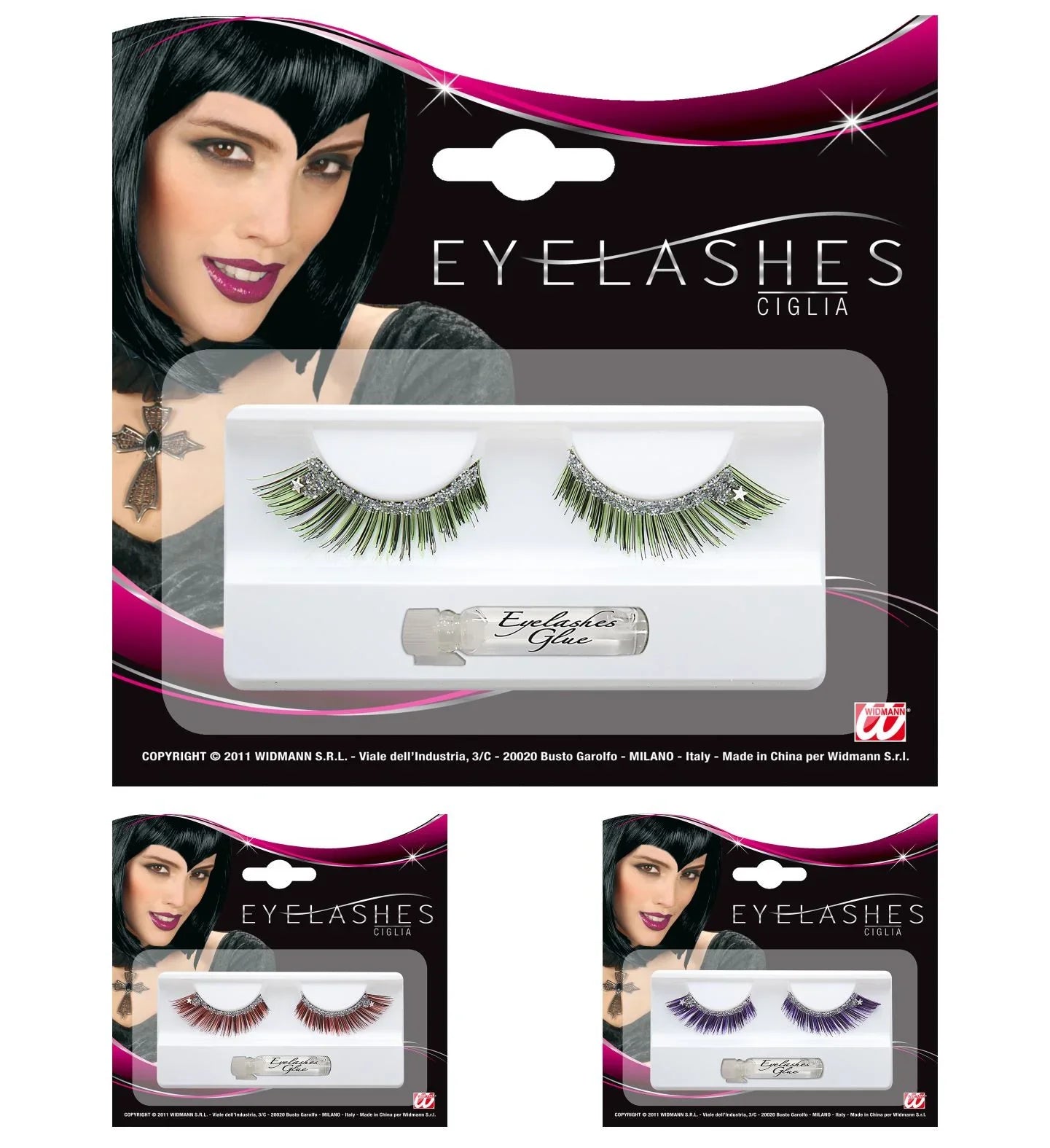 Pestañas con Purpurina y Estrellas en Colores Pestañas Widmann