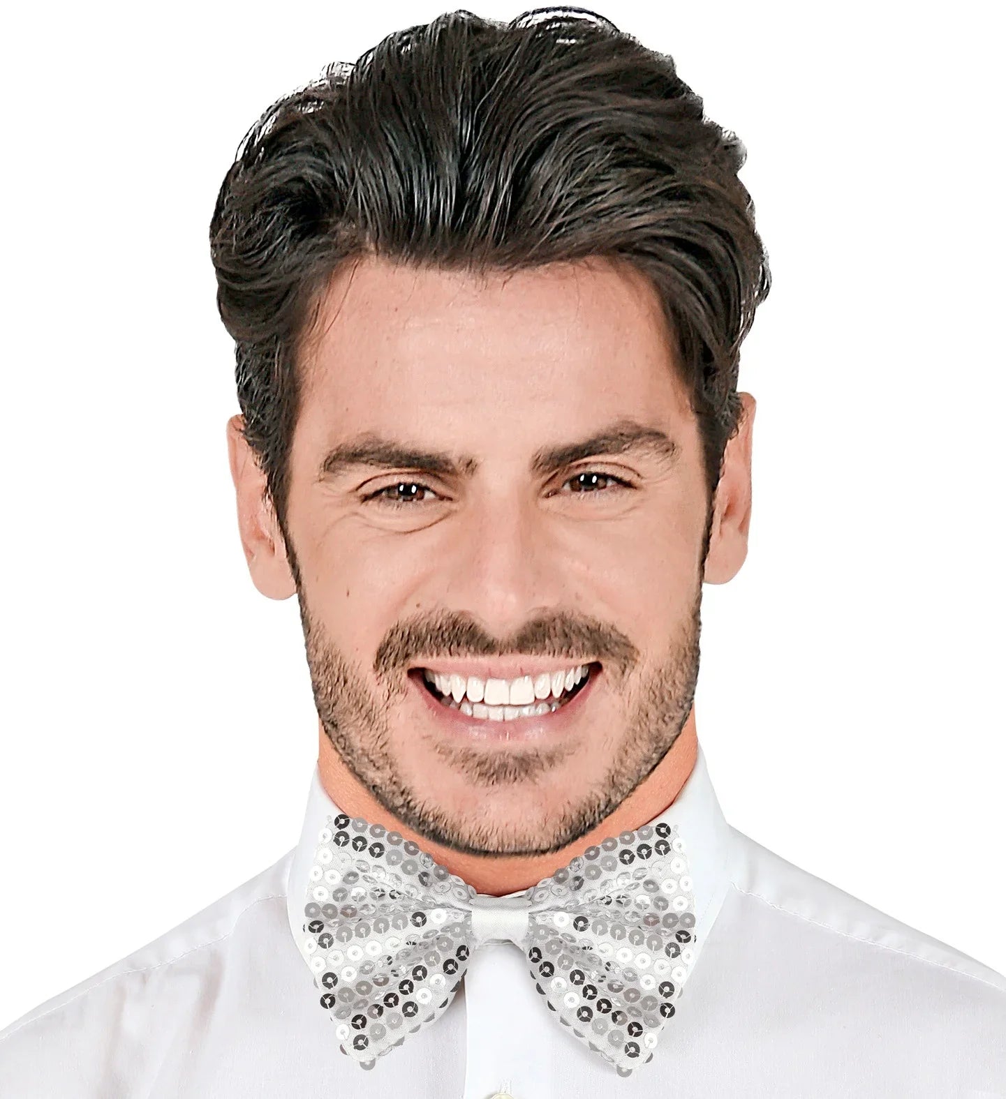 Pajarita Plateada con Lentejuelas COMPLEMENTOS Widmann