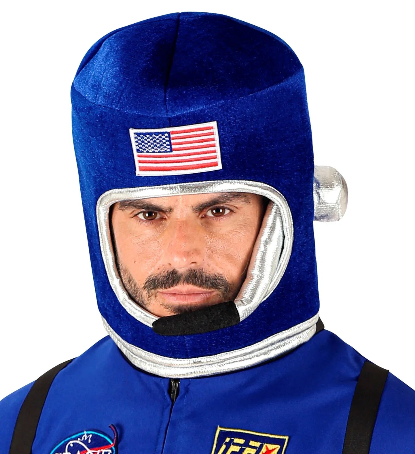 Casco de Astronauta Azul de Tela para Adulto Astronautas Widmann