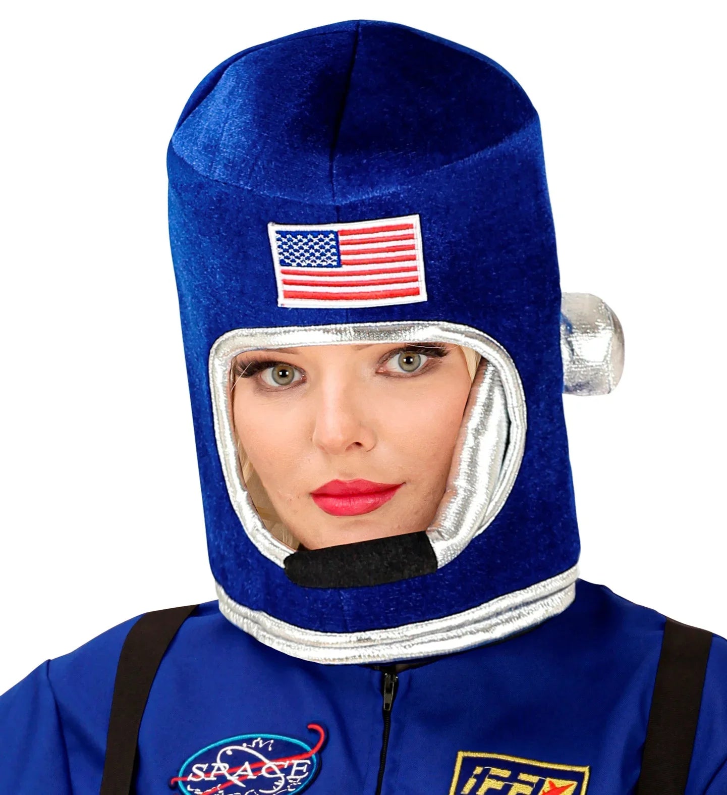 Casco de Astronauta Azul de Tela para Adulto Astronautas Widmann