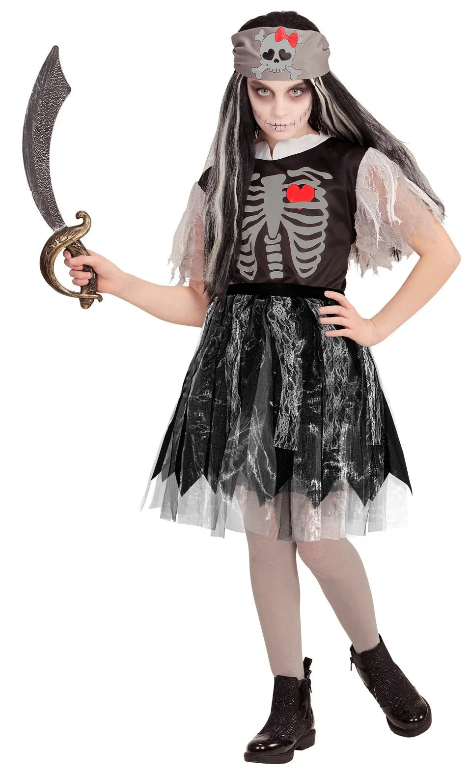 Falda Negra de Halloween para Niña Accesorios Halloween Widmann