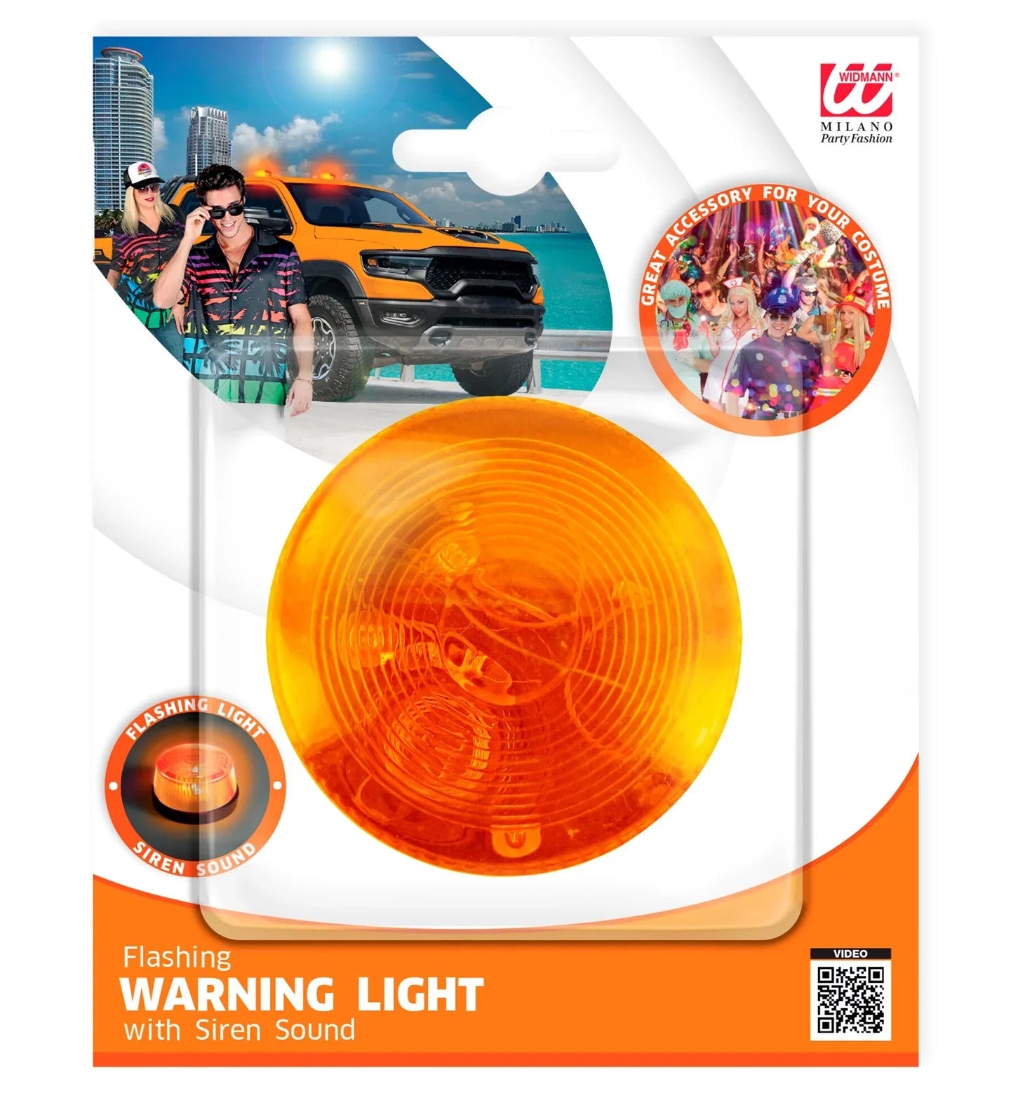 Luz Naranja Parpadeante de Emergencia con Sirena Complementos Enfermeras y Médicos Widmann