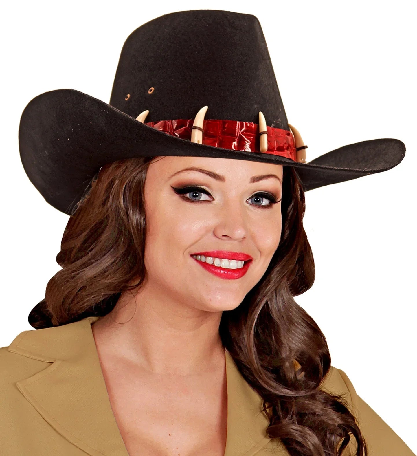 Sombrero de Cocodrilo Dundee Negro con Dientes Sombreros y Gorros Widmann