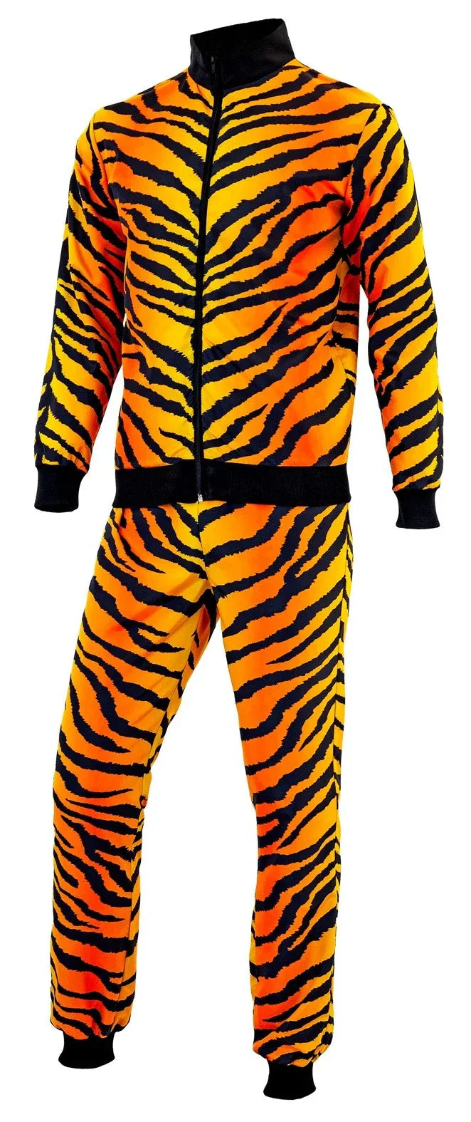 Disfraz Chándal con Estampado de Tigre para Adulto Chándales de Táctel Años 80 Widmann