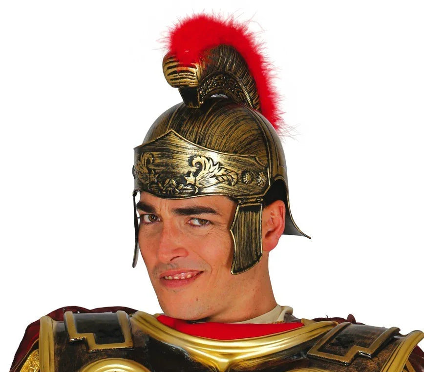 Casco de Soldado Romano con Penacho Complementos Romanos y Griegos Guirca