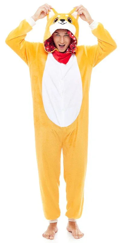 Disfraz de Perro Akita de Peluche para Adulto Perro Partilandia