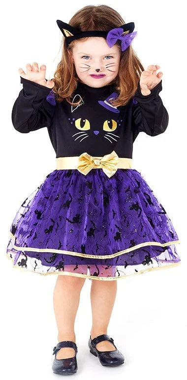 Disfraz de Gatita Bruja para Niña Brujas Partilandia