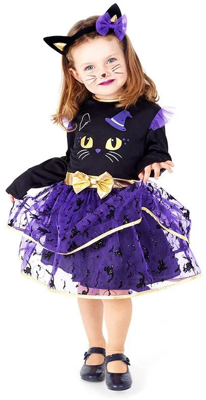 Disfraz de Gatita Bruja para Niña Brujas Partilandia