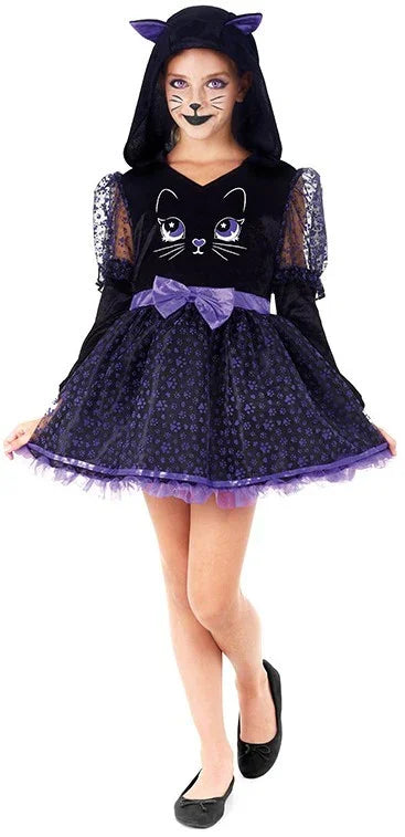 Disfraz de Gata Negra para Niña Gato Partilandia