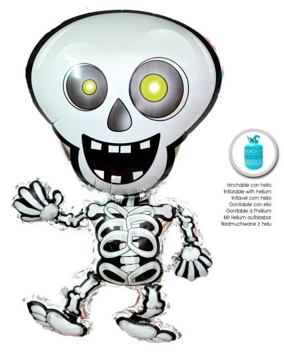 Globo de Esqueleto para Decoración de Halloween Globos de Halloween Partilandia
