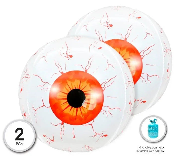 Pack de 2 Globos de Ojos Monstruosos para Decoración Globos de Halloween Partilandia