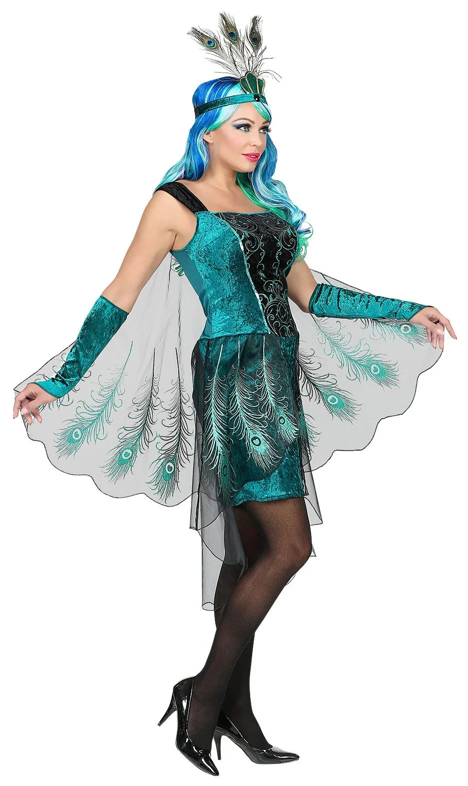 Disfraz de Pavo Real para Mujer Animales Widmann