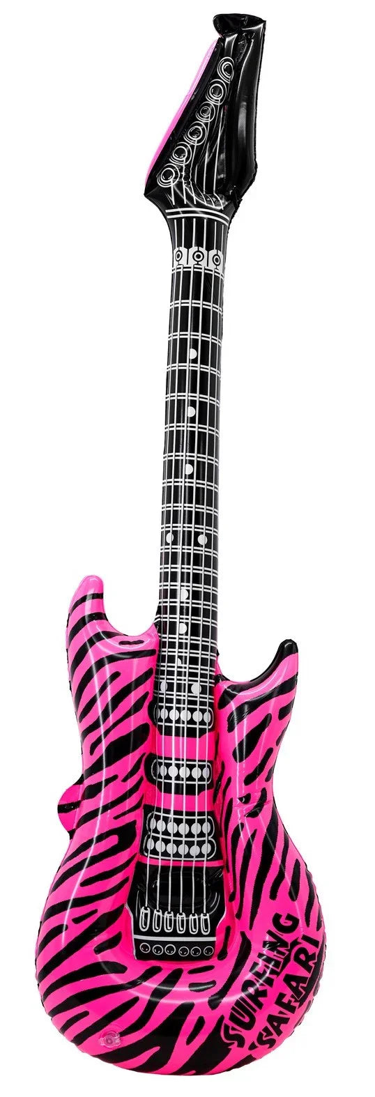 Guitarra Eléctrica Hinchable de Cebra Rosa Complementos Rockeros y Moteros Widmann