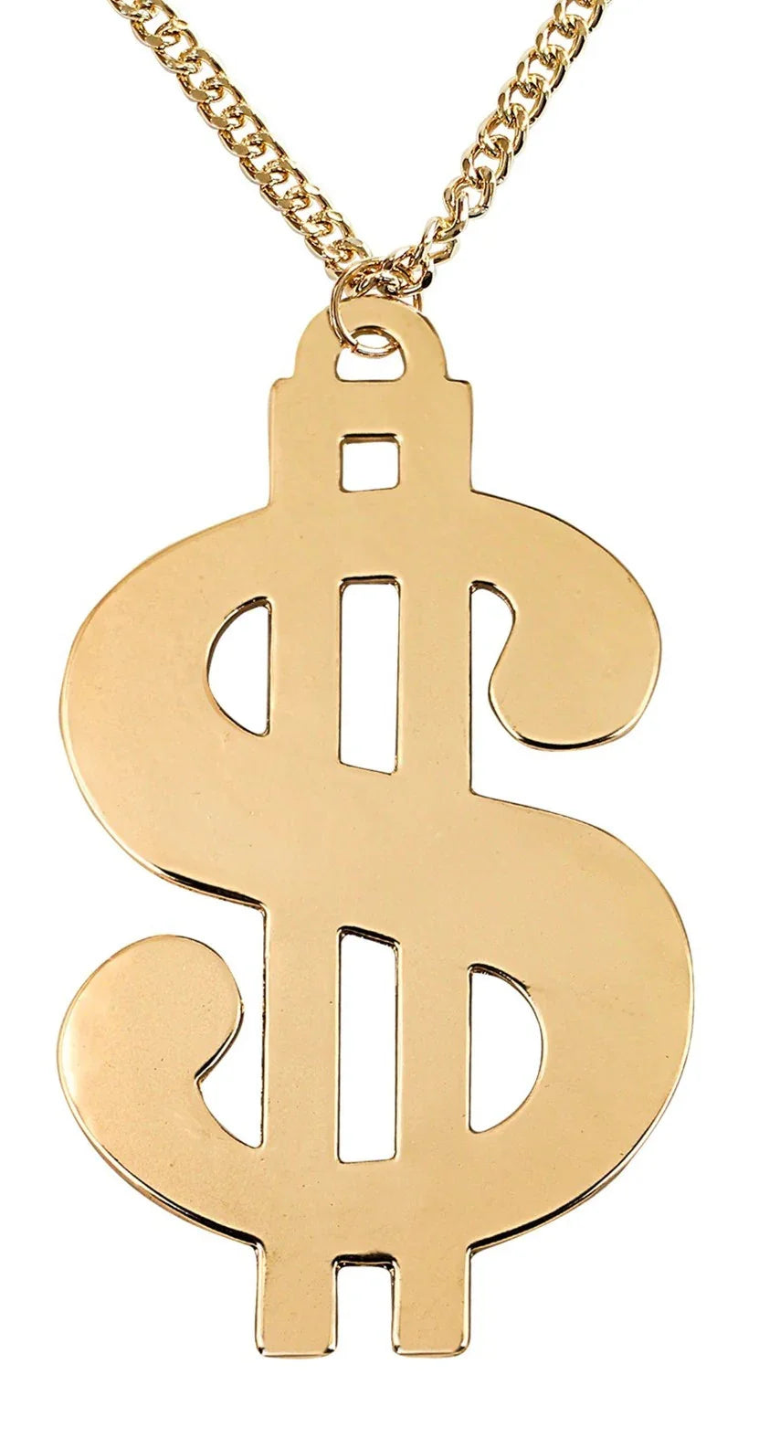 Collar con el Símbolo del Dólar Dorado Metálico Collares, Colgantes y Gargantillas Widmann