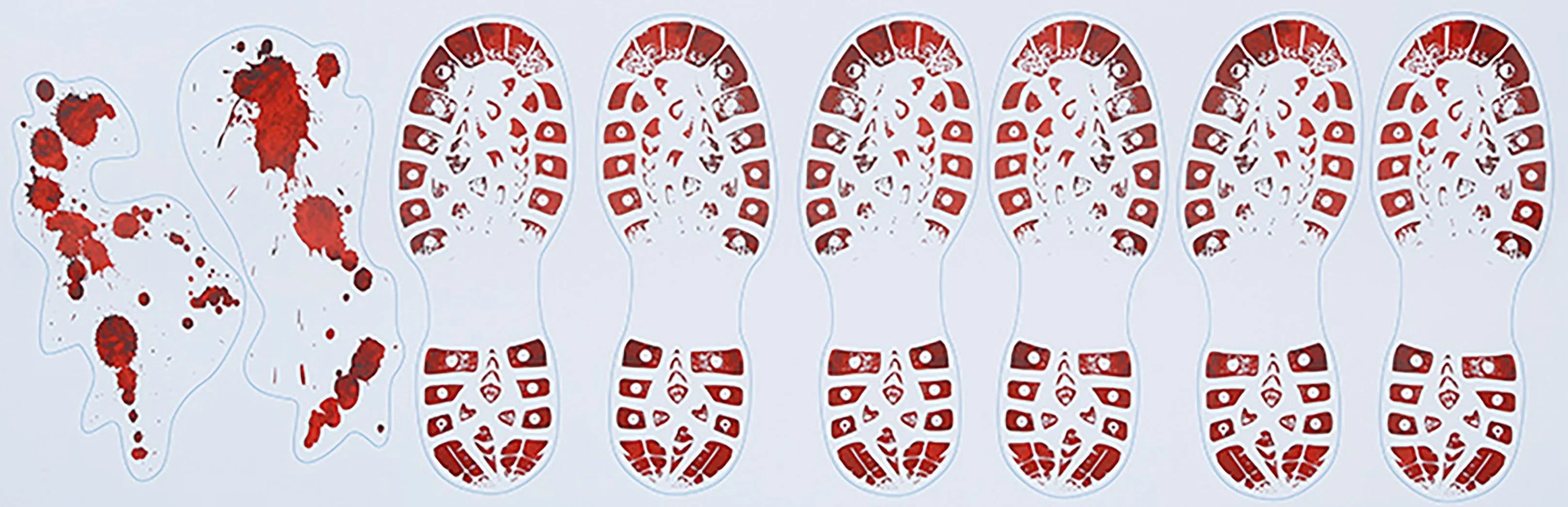 Huellas de Pisadas de Botas con Sangre Adhesivas Decoración Halloween Guirca