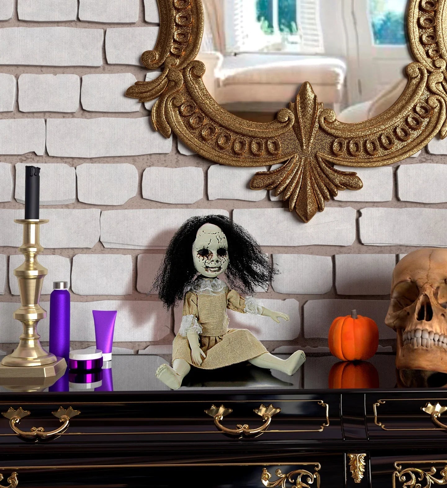 Muñeca Terrorífica para Decoración de Halloween Figuras Decorativas Widmann