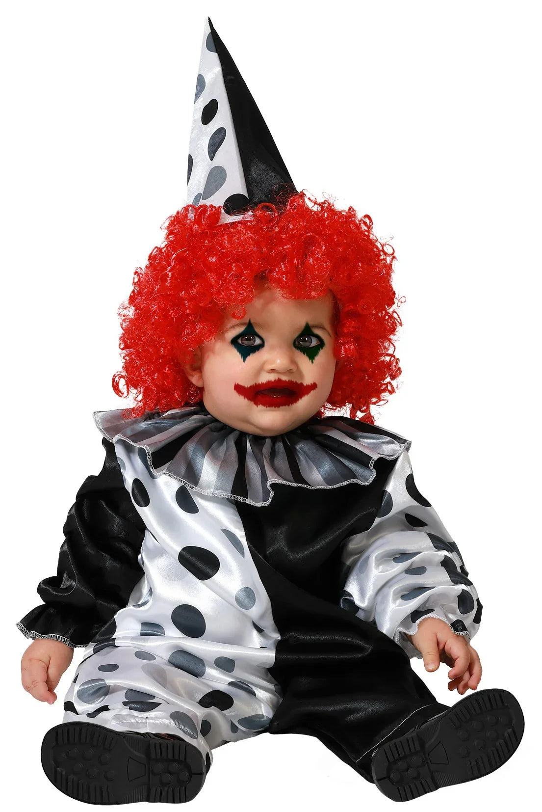 Disfraz de Payaso Asesino Blanco y Negro para Bebé Payasos Asesinos Atosa
