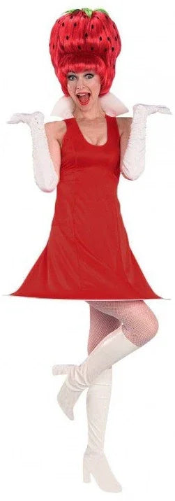 Disfraz de Fresa con Peluca para Mujer Fresa Rubies