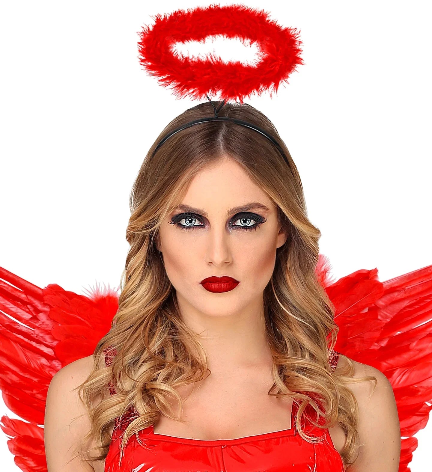 Diadema con Aureola Roja Demoníaca Accesorios Halloween Widmann